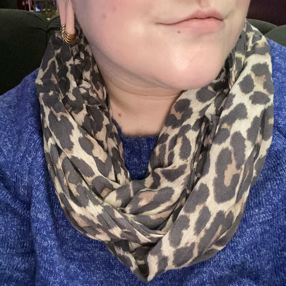 Coach Ocelot Leopard Infinity Scarf